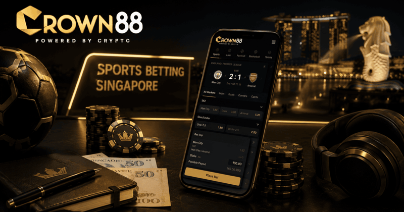 Crown88 Sports Betting Singapore markets on mobile sportsbook